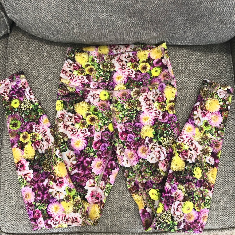Lululemon flowered leggings